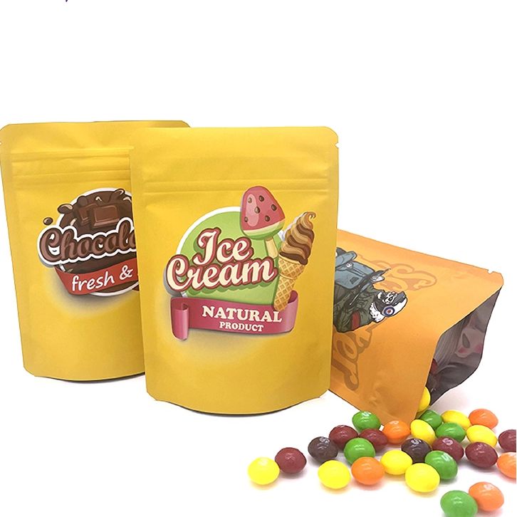 Sacs d'emballage en aluminium Ziplock, vente en gros, sacs en plastique holographiques à fermeture éclair, à l'épreuve des enfants, sacs Mylar 3.5 pour l'emballage