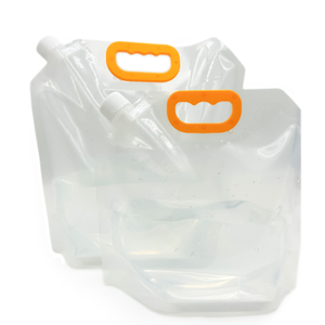 Sac en plastique Transparent Transparent, vente en gros, sac jetable, boisson, jus/eau/liquide, pochette à bec avec poignée