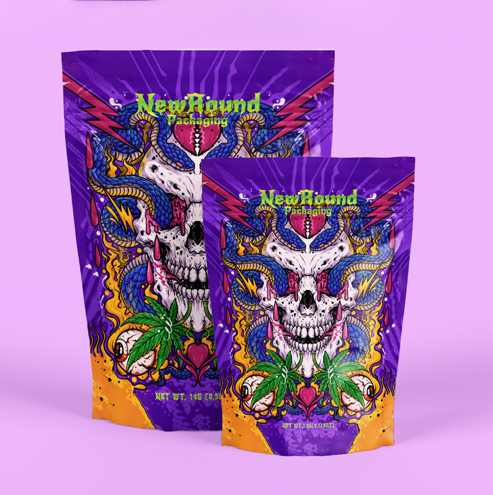 Sacs ziplock en Mylar Blunt pour cannabis