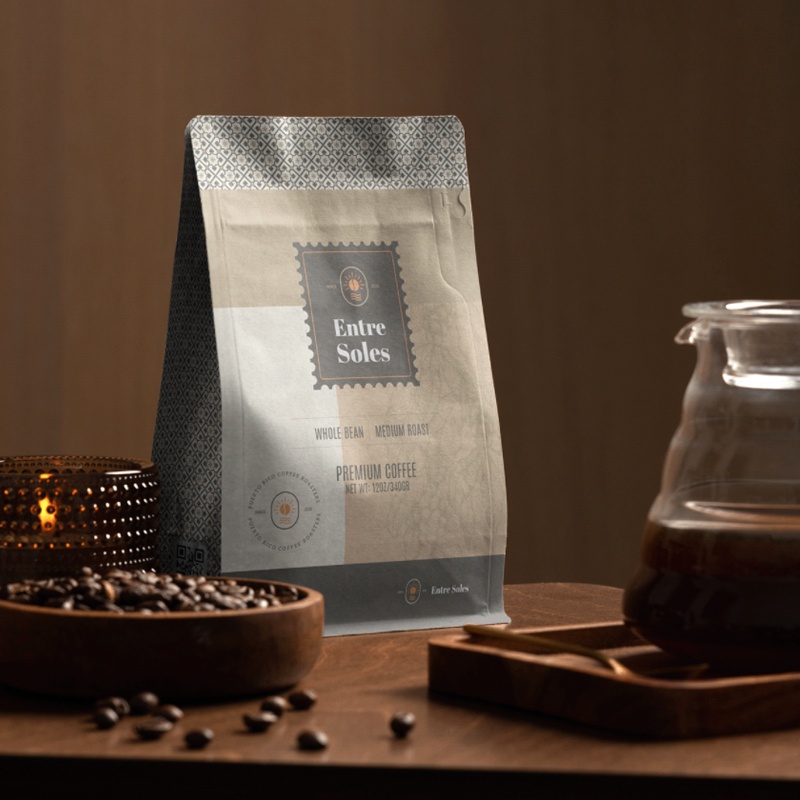 sac de café à fond plat