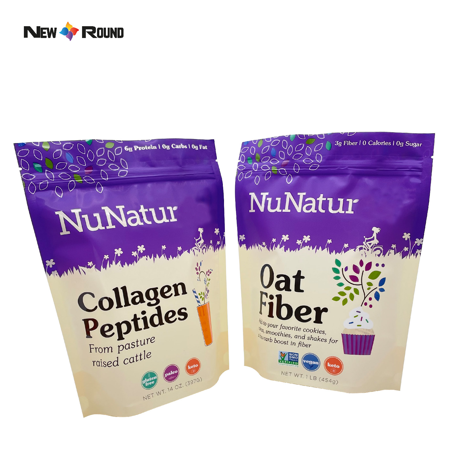 Original Pochette debout imprimée personnalisée, emballage plastique à fermeture éclair, petits sacs