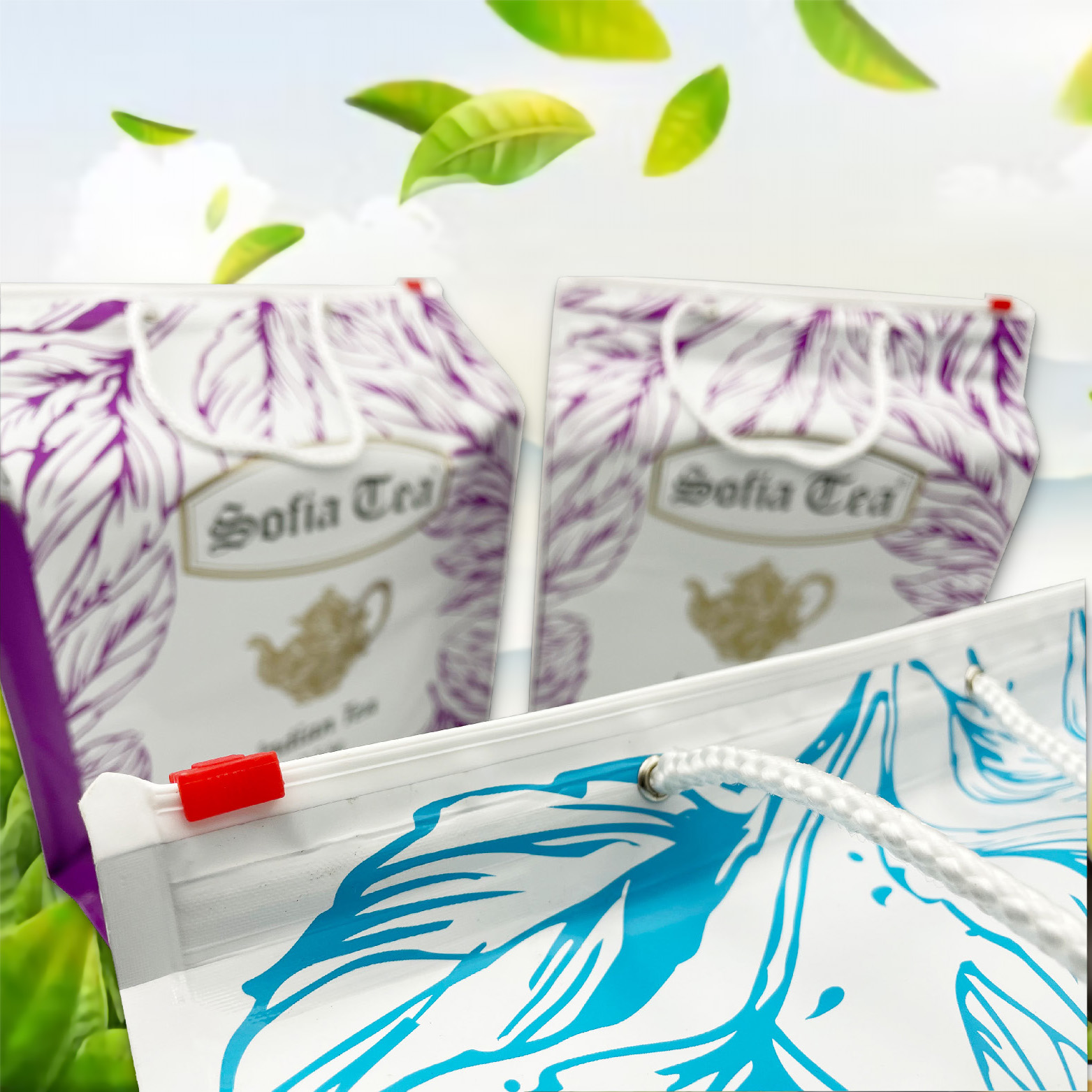 Sac à fond plat en aluminium à aluminium en aluminium en plastique personnalisé pour pochette d'emballage alimentaire