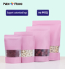 Pochettes debout imprimées sur mesure, emballage de collations, aliments plats auto-scellants