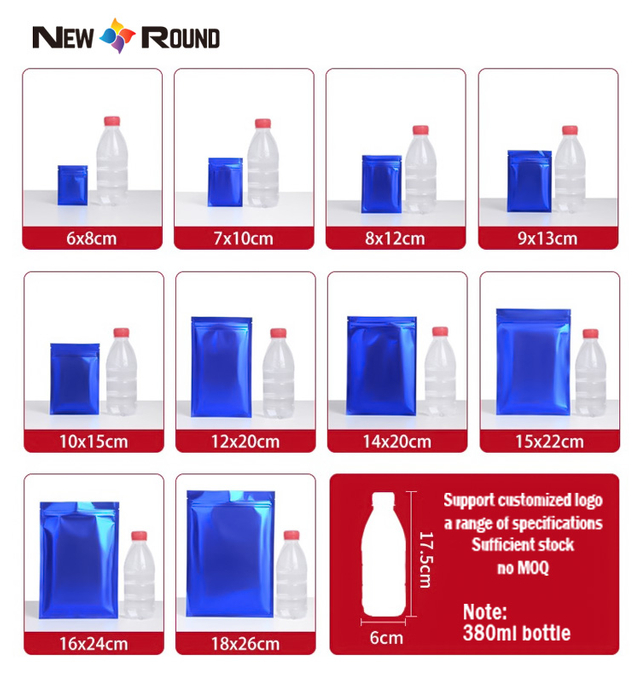 Sacs alimentaires personnalisés de sac de Mylar de Zip-lock d'emballage transparent