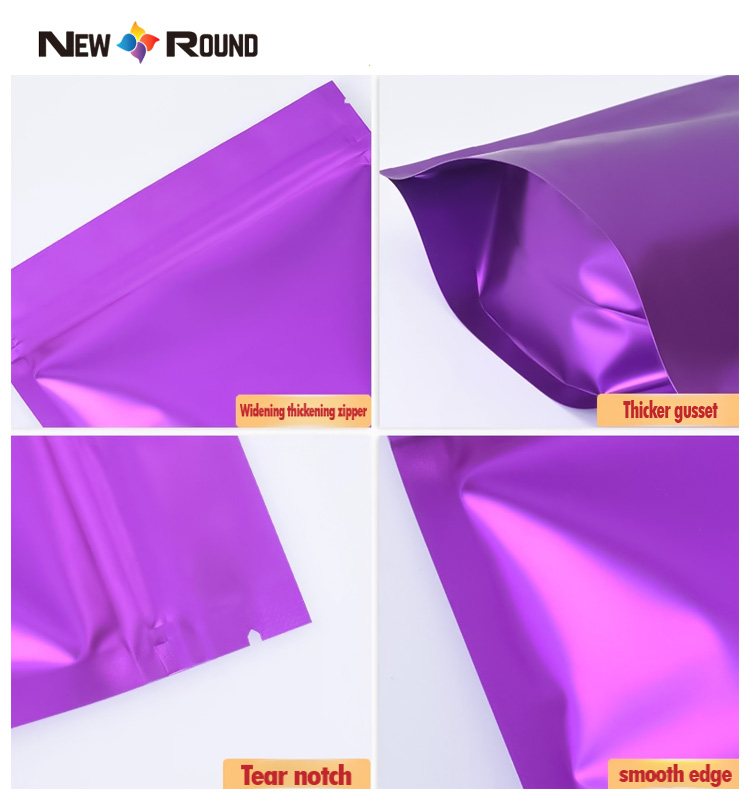 Le logo a imprimé la nourriture mate de finition tiennent le petit plastique refermable