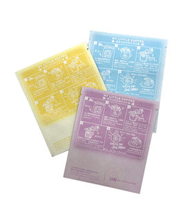 Sac de café à fond plat en plastique imprimé en gros de papier d'aluminium avec des sacs adaptés aux besoins du client par valve
