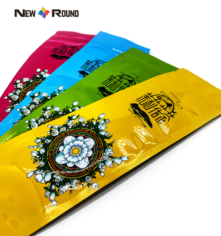 Pochette plate avec logo personnalisé avec pochette alimentaire à fond plat à fermeture éclair