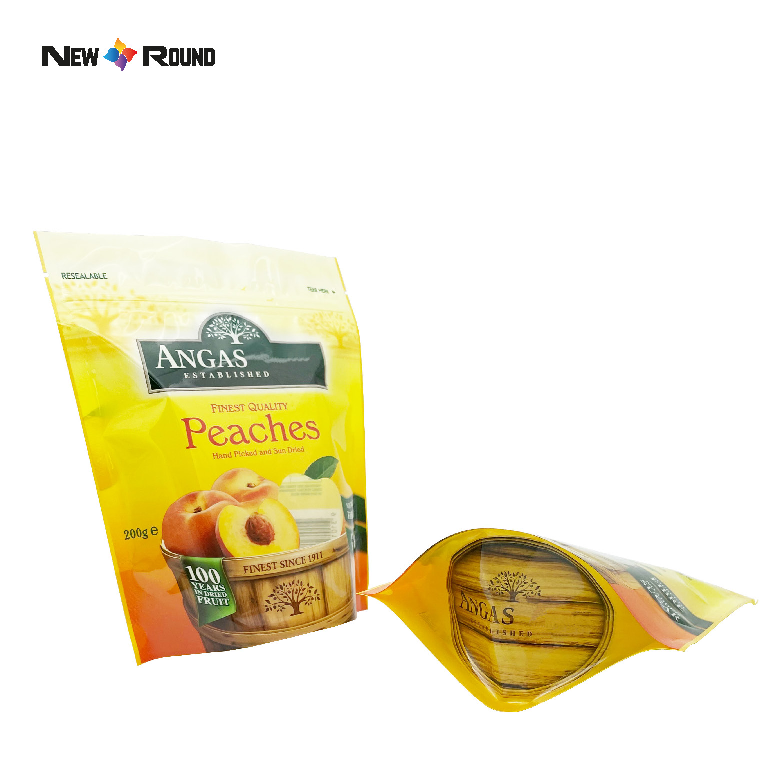 Logo personnalisé en gros Snack Mangue Fruits secs Emballage en plastique Stand Up Pouch Sac d'emballage alimentaire sec