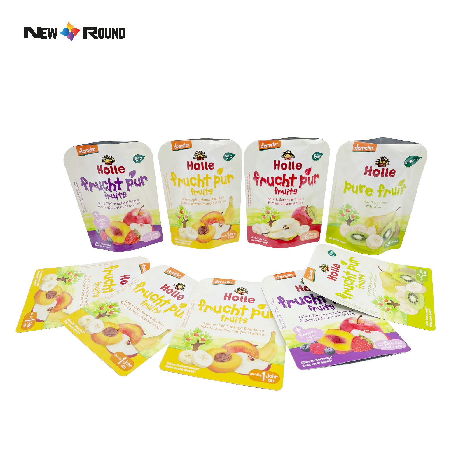 Qualité alimentaire biodégradable debout mangue ananas banane fruits secs chips sac de collation en aluminium