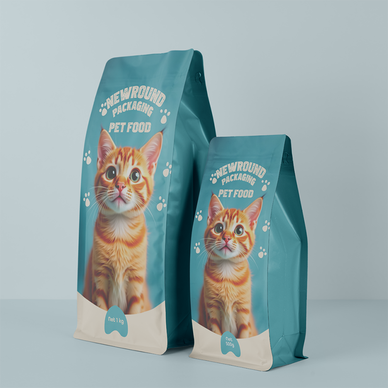 Sacts de gousset latéraux à feuilles de première papier pour nourriture pour animaux de compagnie