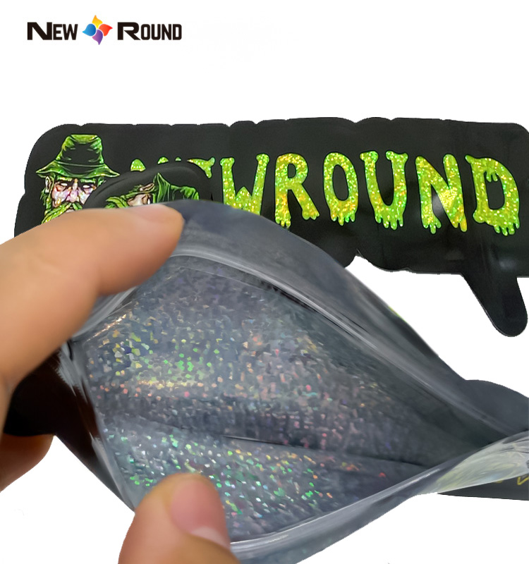 Sacs zip-lock formés par coutume de Mylar 35 de preuve d'odeur découpée avec des matrices