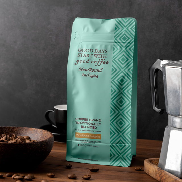 Impression personnalisée en gros petit thermoscellable trois côtés joint mat Sachet café thé alimentaire graine emballage sac