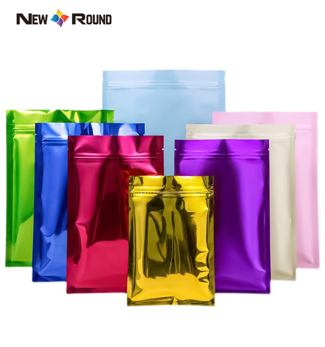 Papier d'aluminium en plastique refermable imprimé personnalisé à fermeture éclair 