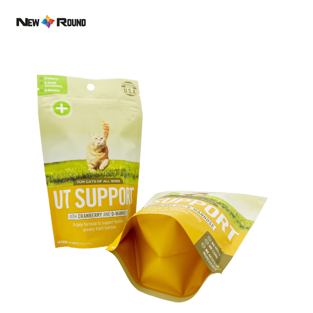 Conception personnalisée d'emballage en plastique pochette à fermeture éclair Snack sac de friandises pour chien sac de nourriture pour animaux de compagnie