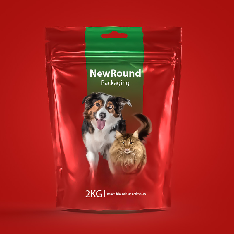 L'impression faite sur commande refermable d'aliment pour animaux familiers recyclable tiennent l'emballage de poche lyophilisé