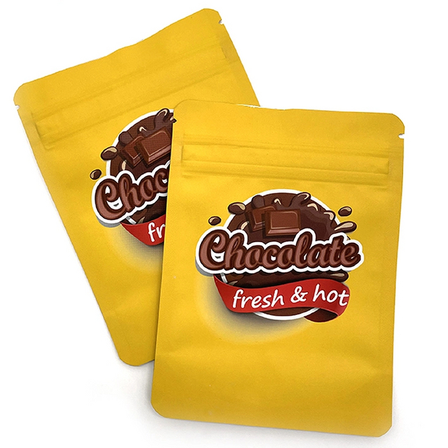 Sacs d'emballage en aluminium Ziplock, vente en gros, sacs en plastique holographiques à fermeture éclair, à l'épreuve des enfants, sacs Mylar 3.5 pour l'emballage