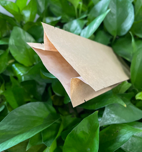 Dos imprimé personnalisé scellé avec un sac à soufflet latéral pour le pain, les gâteaux, les collations, les chips, l'emballage alimentaire avec poignée