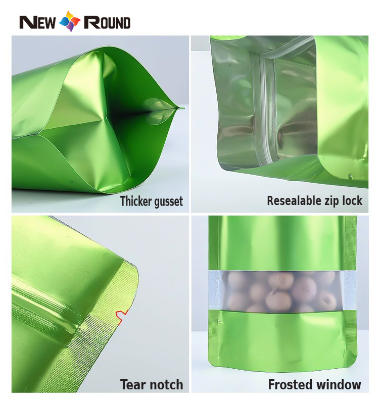 Tenez les sacs en plastique d'emballage alimentaire de thé d'emballage de poche avec Ziplock