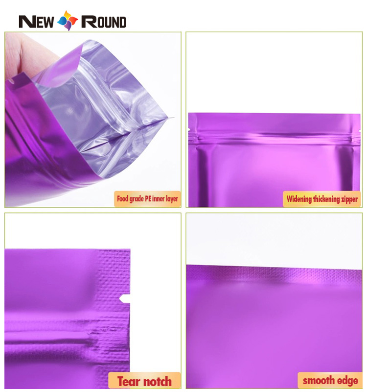 Le logo a imprimé la nourriture mate de finition tiennent le petit plastique refermable