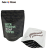 Tenez les sacs plats d'emballage de café de fond de bloc de tirette de poche avec la barrière