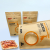 Sac d'emballage alimentaire pour animaux de compagnie, pochette à fond plat en papier d'aluminium, vente en gros