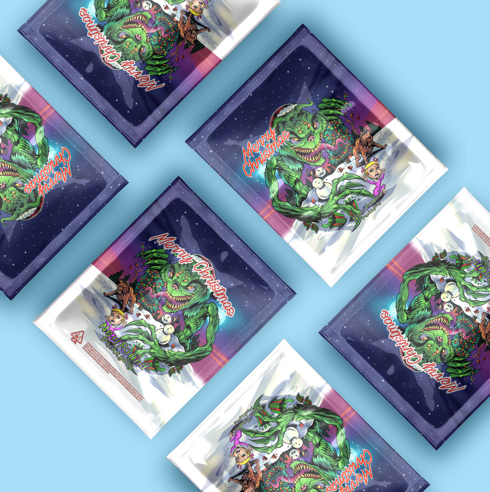 Pochette à trois joints latéraux avec encoches de déchirure