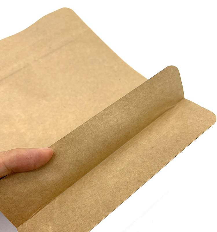 Sac à fond carré en papier kraft, sac en papier jetable épais résistant à l'huile
