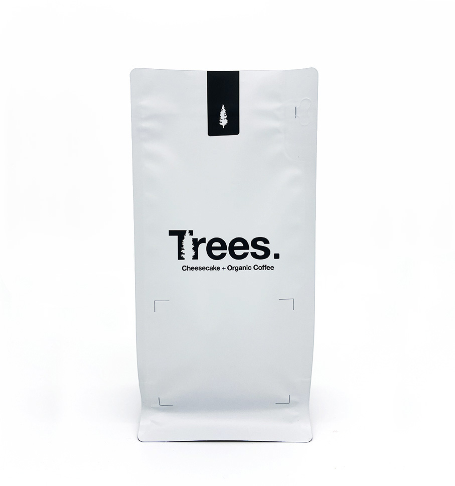 Sac à fond plat de qualité alimentaire, couleur imprimée personnalisée, anti-poussière, pour conserver les noix de café fraîches