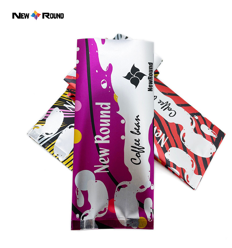 Promotion personnalisé fond carré vert Stand Up feuille laminée emballage sac de café à valve unidirectionnelle