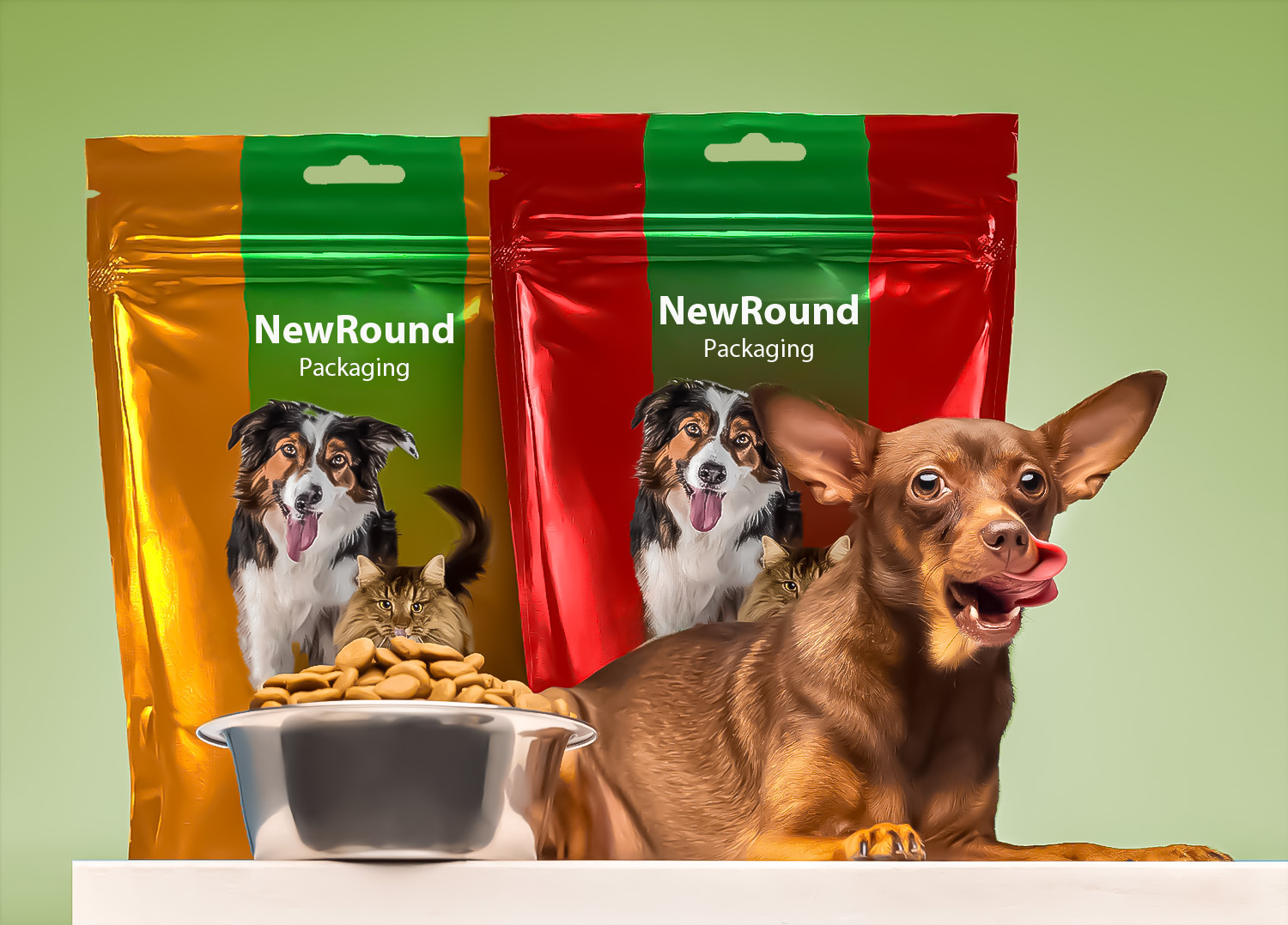 sac de nourriture pour chien noir