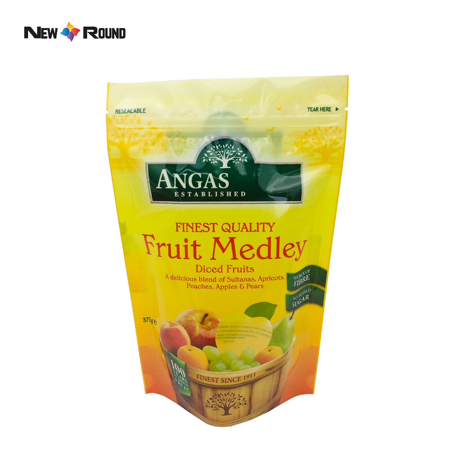 Logo personnalisé en gros Snack Mangue Fruits secs Emballage en plastique Stand Up Pouch Sac d'emballage alimentaire sec