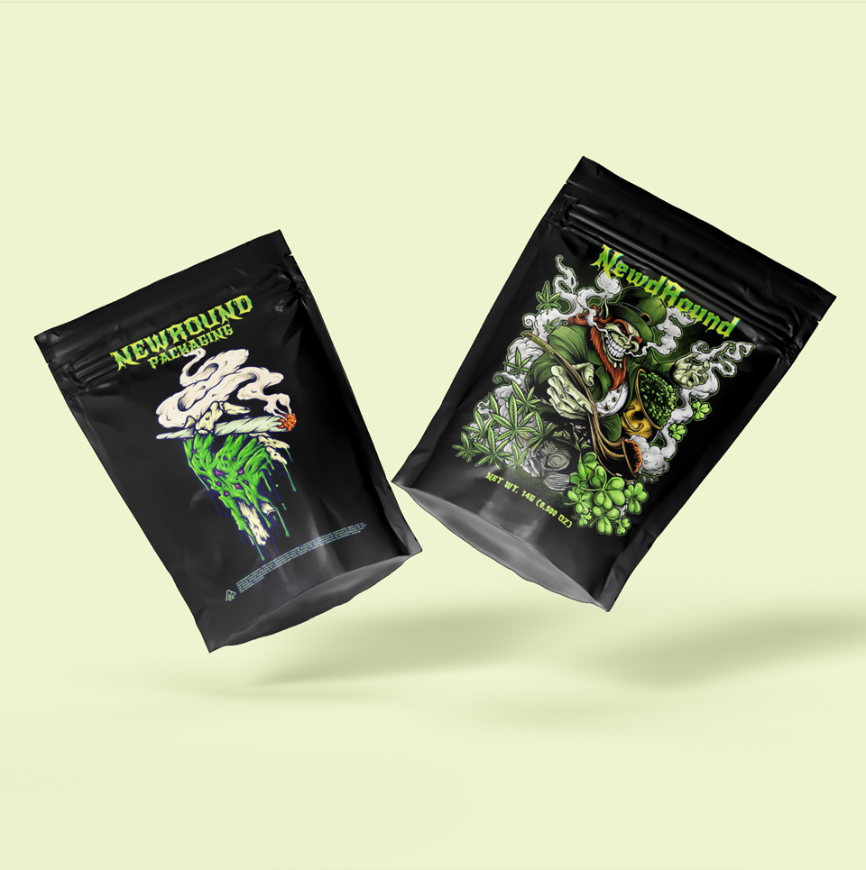 Sacs refermables holographiques de Mylar de serrure de fermeture éclair de preuve d'odeur de cannabis