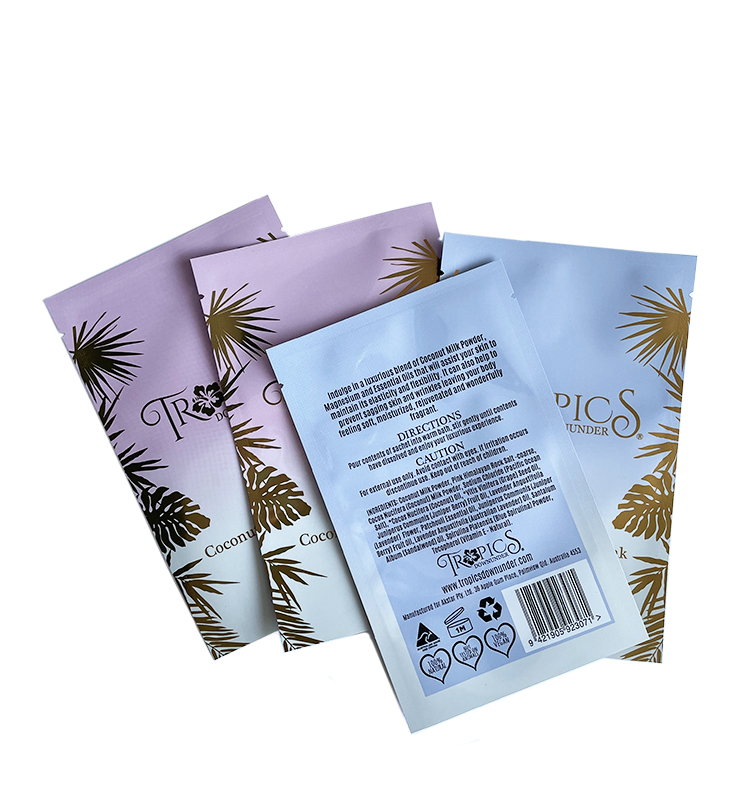 Sac d'emballage de masque facial de paquet de pochette de sachet cosmétique OEM