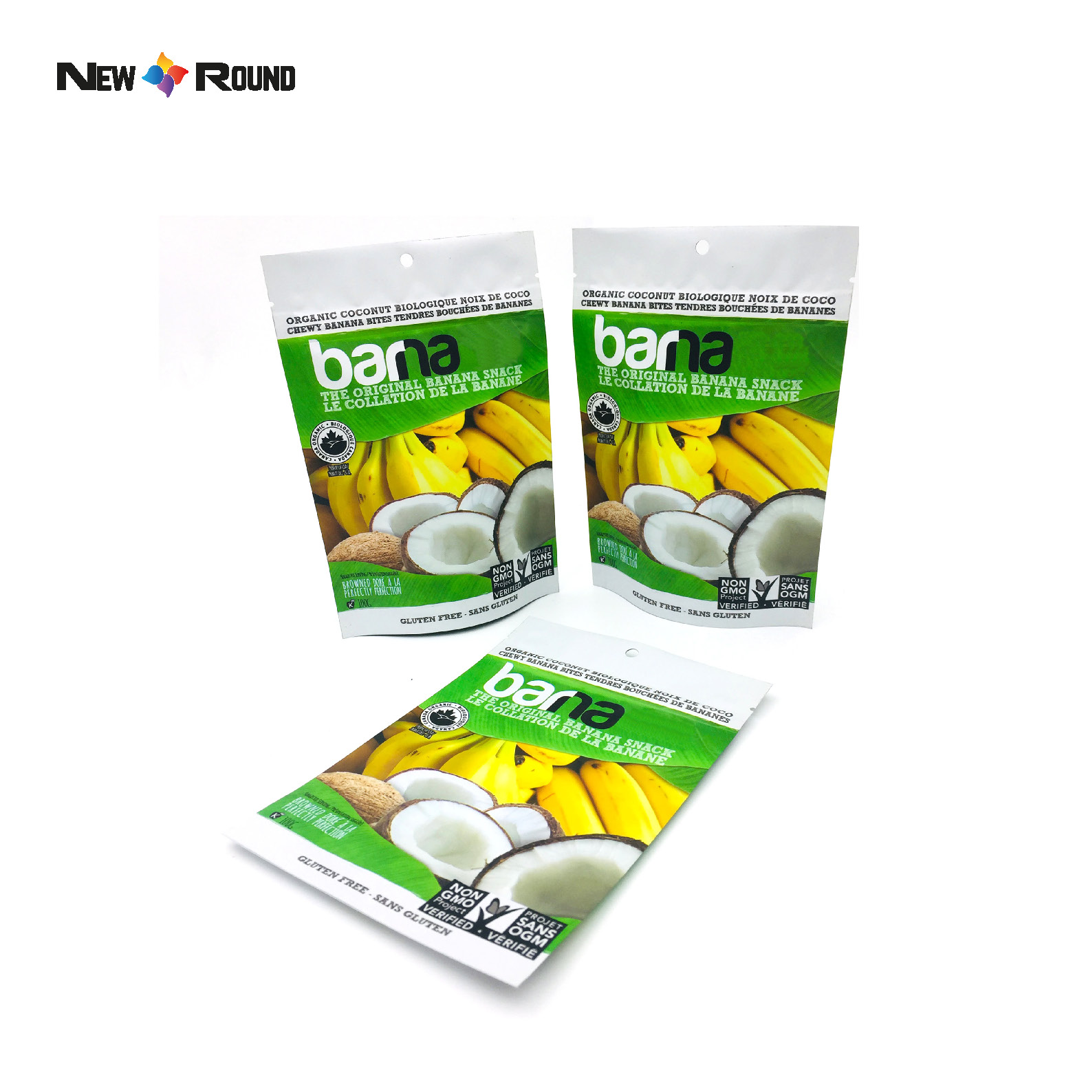 Sac d'emballage alimentaire en plastique refermable pour Fruits secs et légumes, sacs de collation de Fruits imprimés personnalisés