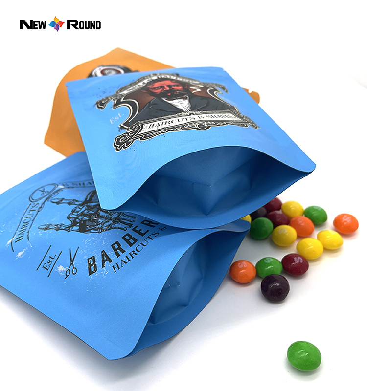Sacs en plastique Mylar hermétiques anti-odeur, petit emballage holographique Laser réutilisable à fermeture éclair, Mini sac de gommes