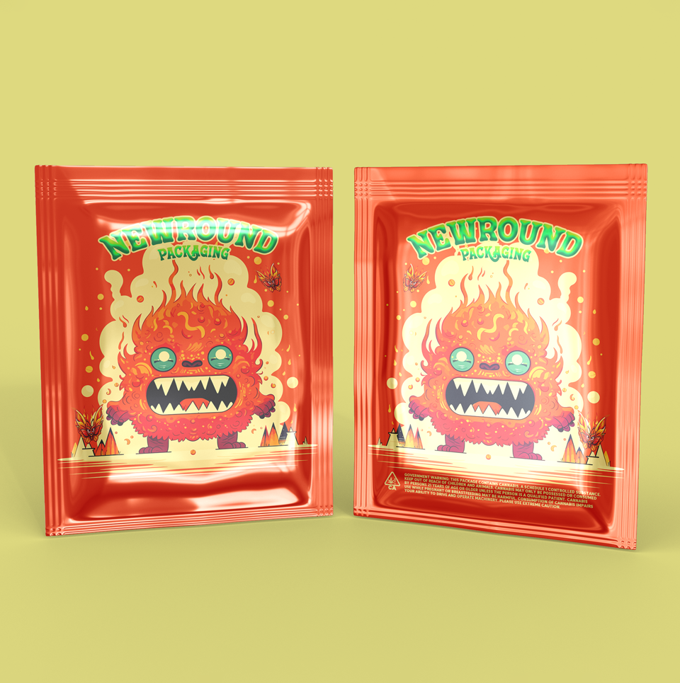 Sacs de fleurs de fleurs de cannabis Sacs à 3 côtés avec UV 