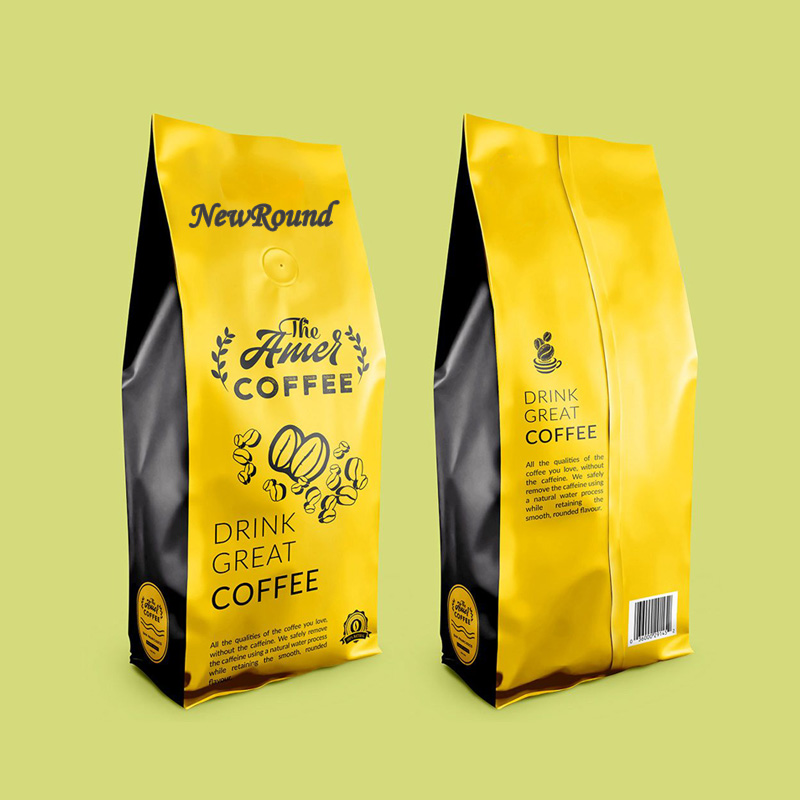 Sacs de gousset côté café avec vanne dégazée à sens unique