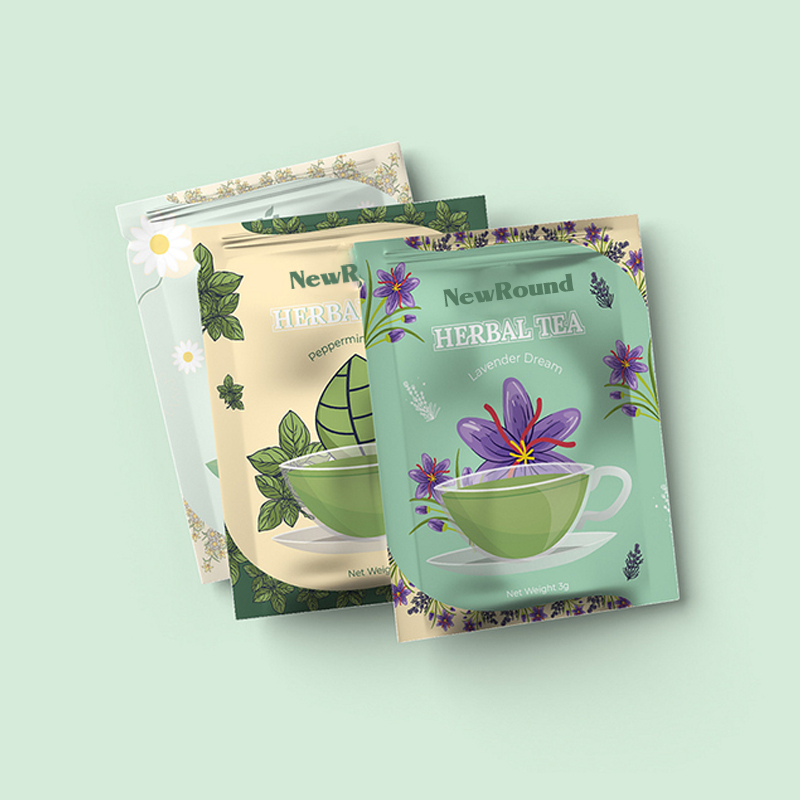 Sachets de thé à trois côtés à l'épreuve de l'humidité et de la fraîcheur à trois côtés