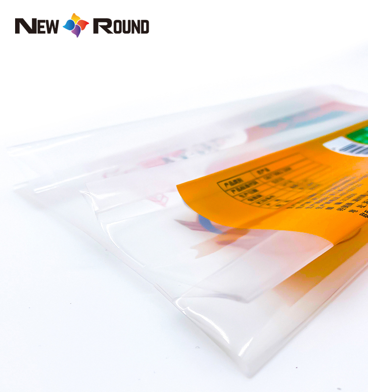 Sac d'emballage plat en plastique transparent PP avec soufflet latéral