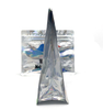 Pochette à fond plat d'emballage carré doublée d'aluminium avec fenêtre