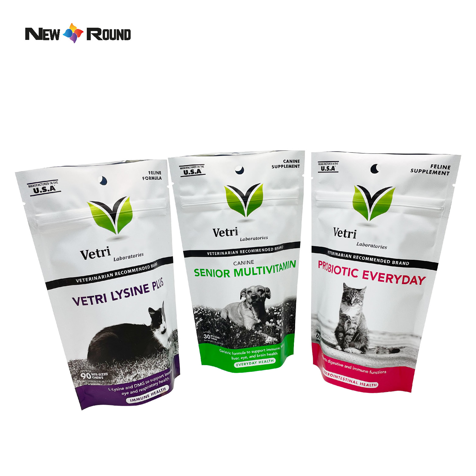 Sac vert de nourriture pour chats, meilleur sac de frappe debout, recycler les sacs de nourriture pour chiens