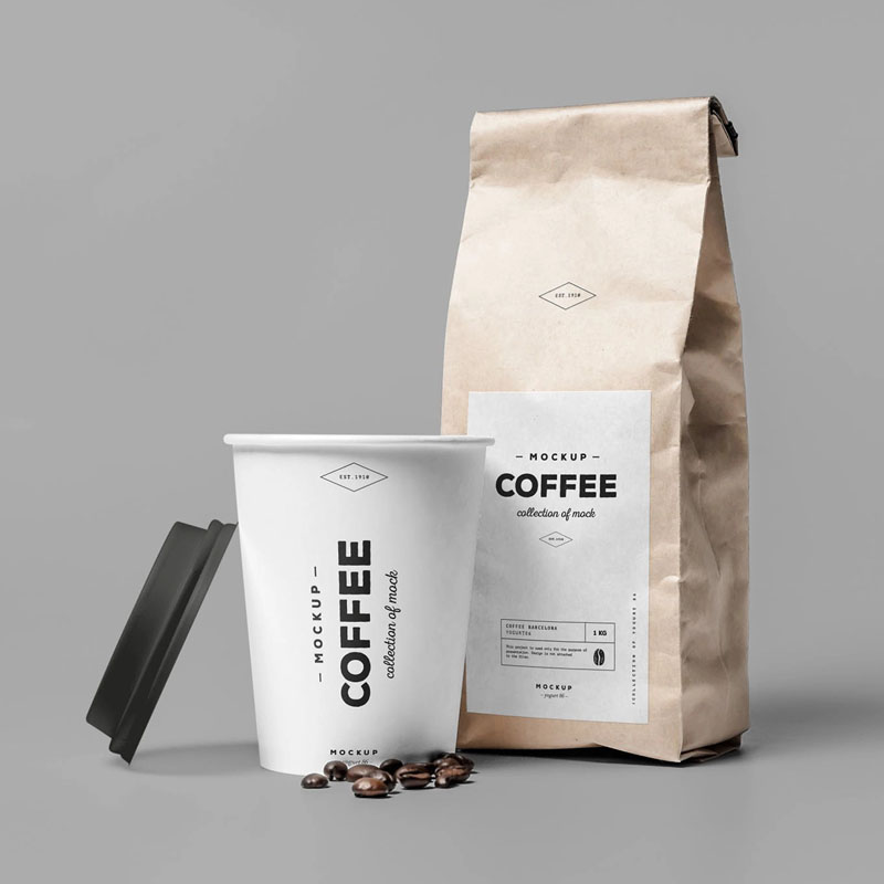 Sacs à double usage compostables pour café et collations