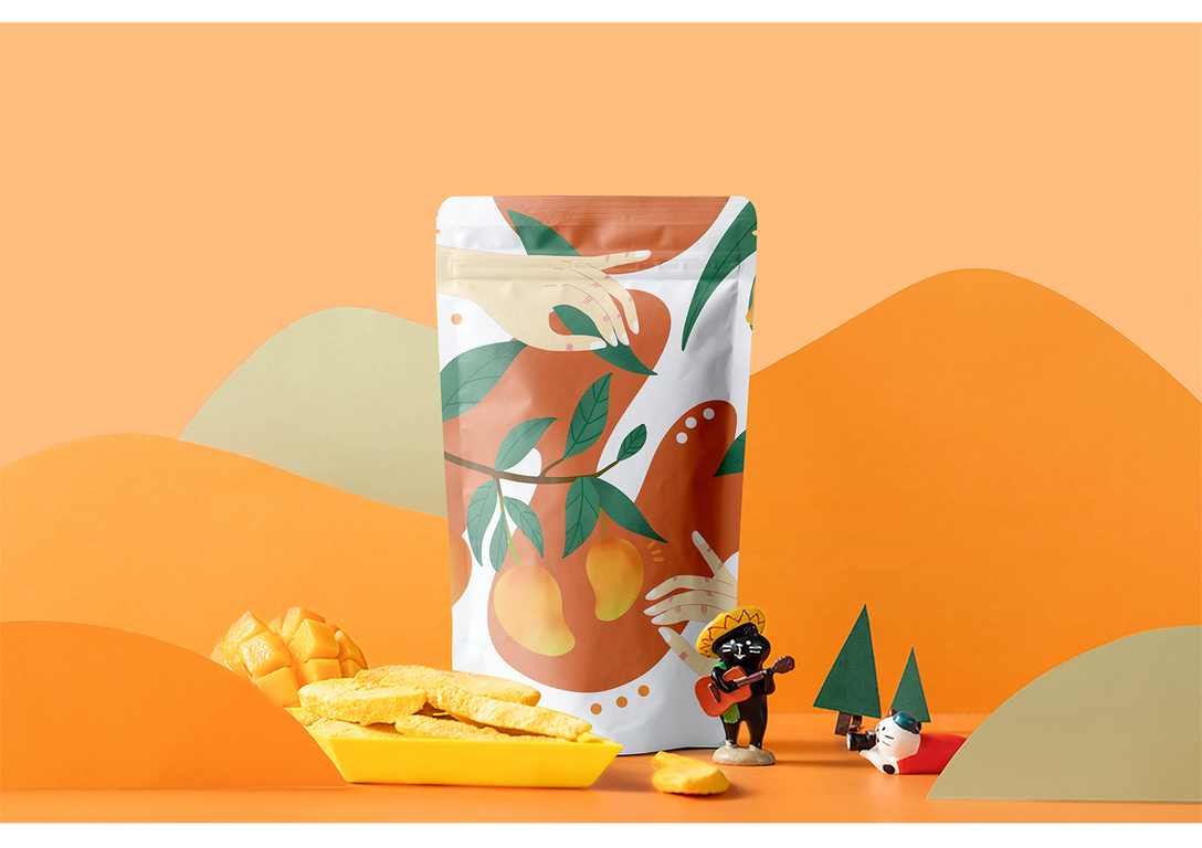 Emballage de fruits s&eacute;ch&eacute;s bio