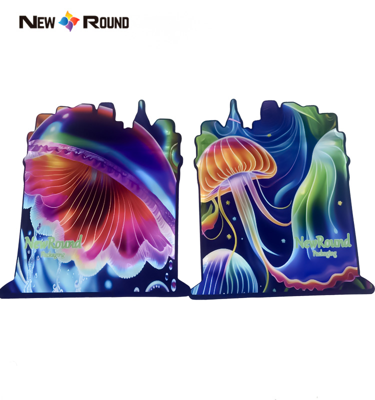 Sac anti-odeur en Mylar de poche de forme personnalisée d'emballage durable