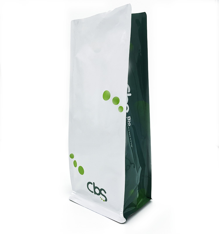 Pochette de café à fond plat, sacs d'emballage de grains de café vides personnalisés
