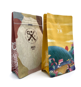 Sacs d'emballage résistants à l'humidité de grain de café d'arabica d'odeur de nourriture noire d'aluminium de gousset latéral