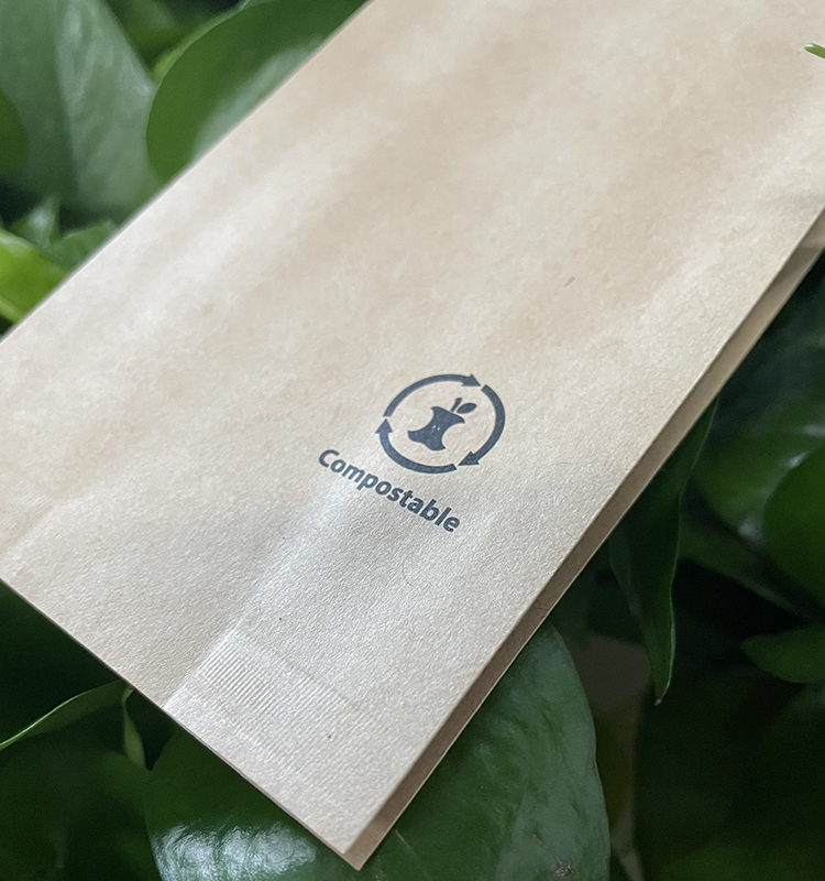 Dos imprimé personnalisé scellé avec un sac à soufflet latéral pour le pain, les gâteaux, les collations, les chips, l'emballage alimentaire avec poignée