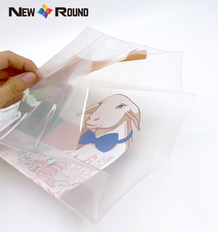Sac d'emballage plat en plastique transparent PP avec soufflet latéral