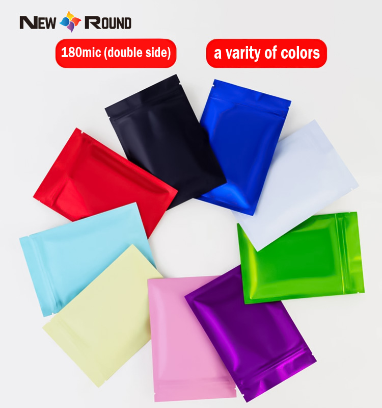 Papier d'aluminium en plastique refermable imprimé personnalisé à fermeture éclair 