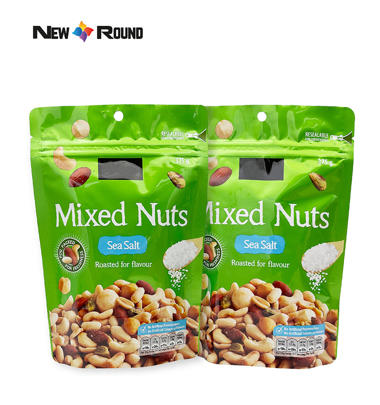  Pochette debout, noix de cajou, noix d'arachide, fruits secs, plantain, chips, sac d'emballage alimentaire